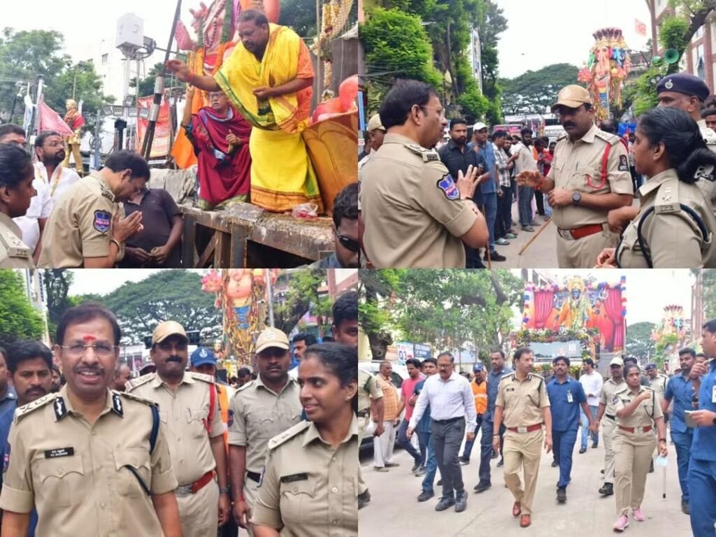 ఖైరతాబాద్ బడా గణేశుడి నిమజ్జన బందోబస్తు ఏర్పాట్లను పరిశీలించిన సీపీ సజ్జనార్