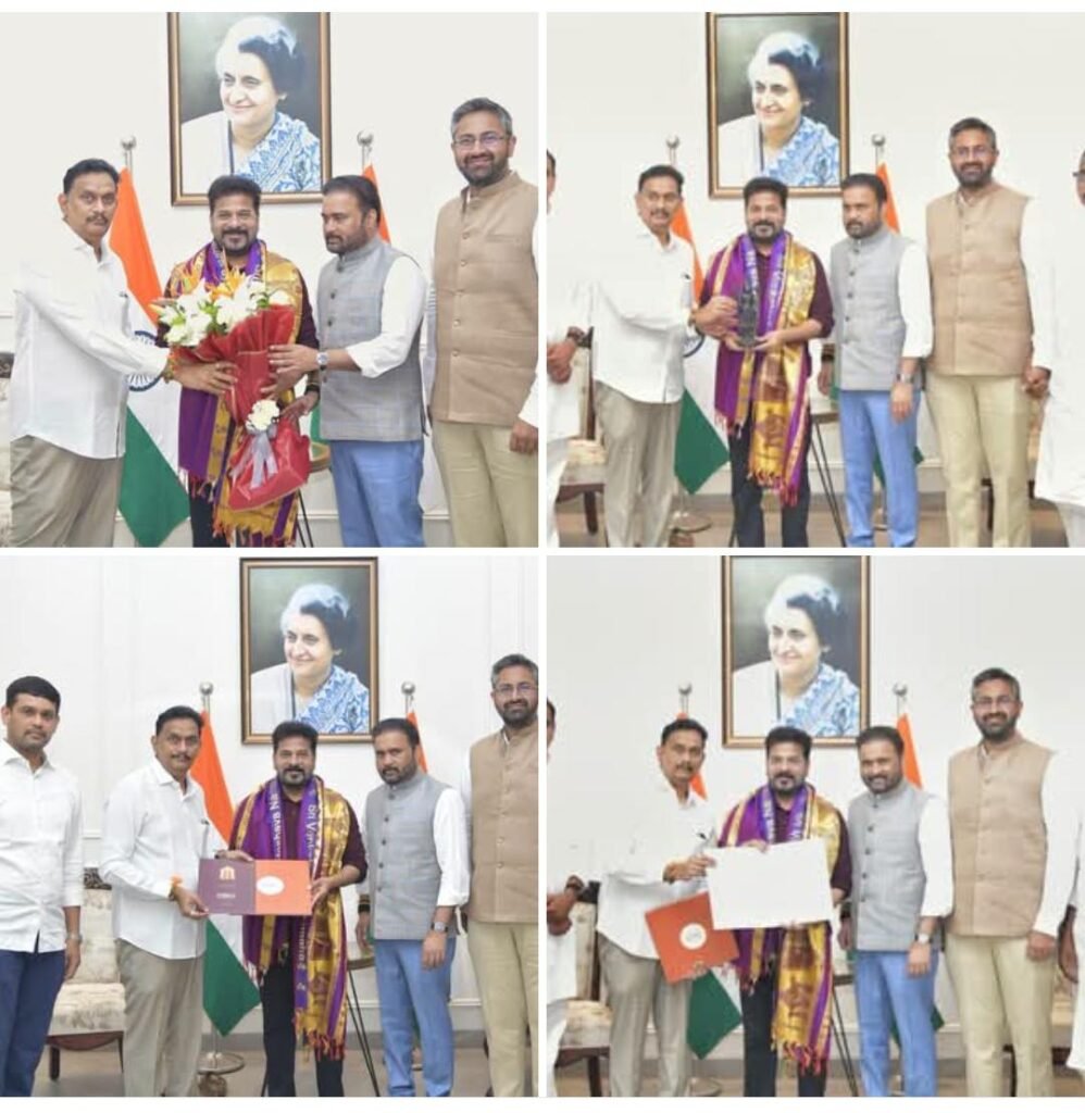 తెలంగాణ ముఖ్యమంత్రి రేవంత్ రెడ్డికి ఇంద్రకీలాద్రి దసరా శరన్నవరాత్రి, ‘విజయవాడ ఉత్సవ్ 2.0’ ఆహ్వానం.. ఢిల్లీలో ప్రత్యేకంగా ఆహ్వాన పత్రిక అందజేసిన ఎంపీలు