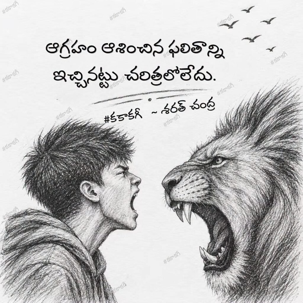 ఆగ్రహం ఎప్పుడూ ఆశించిన ఫలితాన్ని ఇవ్వదు: శరత్ చంద్ర స్ఫూర్తిదాయక సందేశం