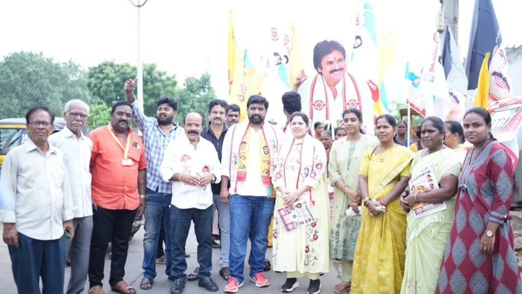 విజయవాడ అరువై తొమ్మిదవ డివిజన్‌లో కూటమి ఎన్నికల ప్రచారం వంగవీటి రాధాకృష్ణ, అడబాల కృష్ణాజీలకు మద్దతుగా దాసాంజనేయ స్వామి దేవస్థానం చైర్మన్ సోడిశెట్టి కృష్ణప్రసాద్ విస్తృత పర్యటన!