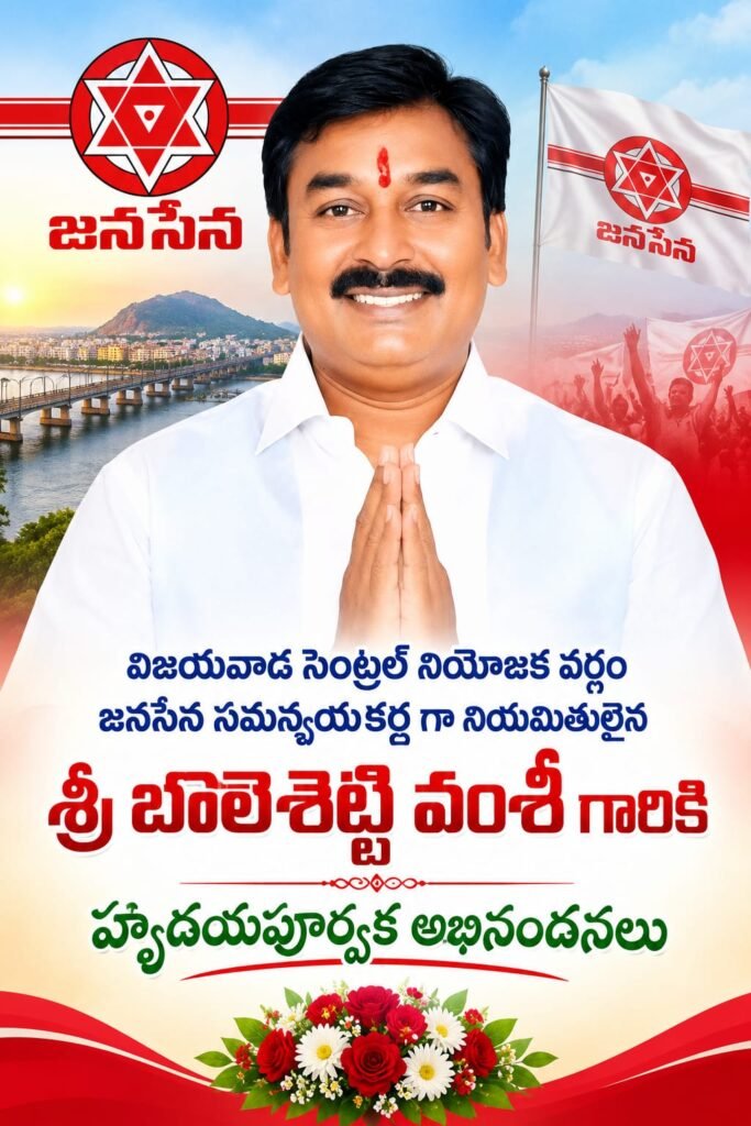 విజయవాడ సెంట్రల్ నియోజకవర్గ జనసేన సమన్వయకర్తగా బొలిశెట్టి వంశీ నియామకం: హర్షం వ్యక్తం చేసిన పార్టీ శ్రేణులు, జనసైనికులు!