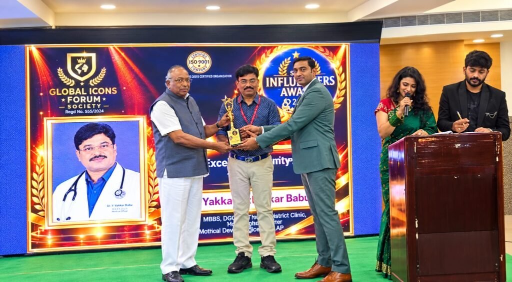 విజయవాడ వైద్యుడు డాక్టర్ యక్కటి సుధాకర్ బాబుకు ‘స్టేట్ ఇన్‌ఫ్లుయెన్సర్స్ అవార్డు–2026’