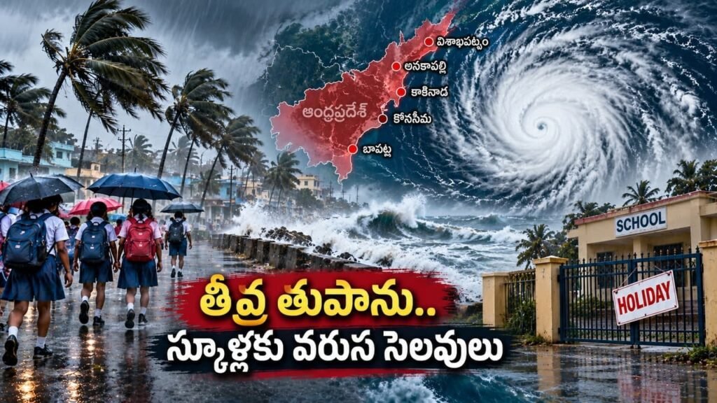 కృష్ణా జిల్లాలో పాఠశాలలకు రెండు రోజుల పాటు సెలవులు తీవ్ర ‘అర్నబ్’ తుపాను దృష్ట్యా జిల్లా కలెక్టర్ కీలక ఆదేశాలు (అధికారిక ప్రకటన)