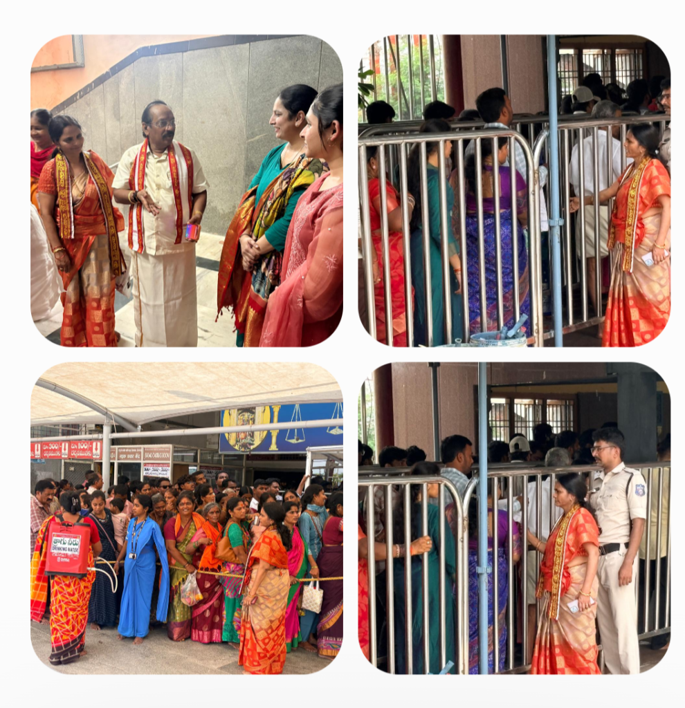 ఇంద్రకీలాద్రిపై భక్తుల సౌకర్యార్థం ప్రత్యేక పర్యవేక్షణ: క్యూలైన్లను క్షేత్రస్థాయిలో పరిశీలించి, చైర్మన్ దృష్టికి సమస్యలు తీసుకెళ్లిన ఆలయ ధర్మకర్త!