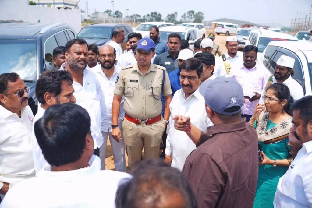 మదనపల్లెలో ముఖ్యమంత్రి చంద్రబాబు పర్యటన ఏర్పాట్లు పరిశీలించిన మంత్రి మండిపల్లి రాంప్రసాద్ రెడ్డి