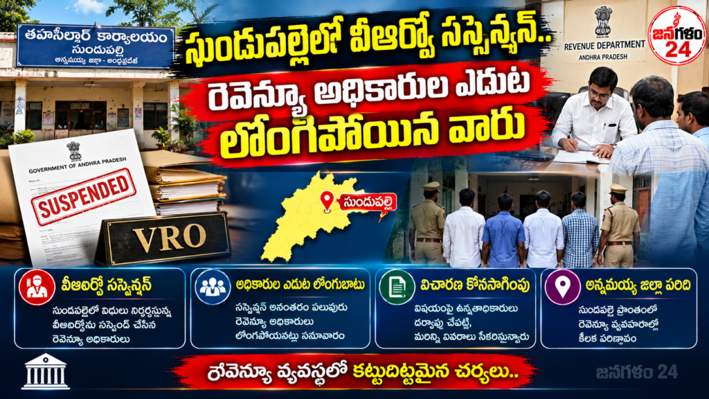 విధుల్లో నిర్లక్ష్యం… ఒక వీఆర్వో సస్పెన్షన్, మరో ఇద్దరు రెవెన్యూ అధికారుల సరెండర్