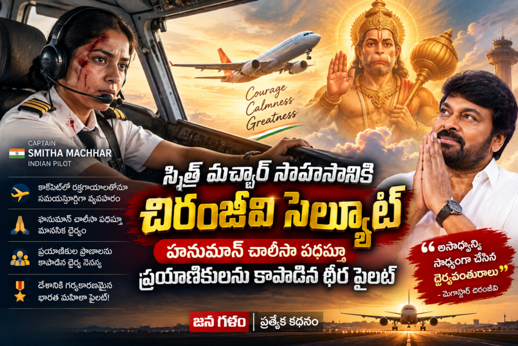భారత పైలట్ కెప్టెన్ స్మిత్ మచ్ఛార్ సాహసానికి మెగాస్టార్ చిరంజీవి సెల్యూట్: ప్రాణాపాయ స్థితిలోనూ ప్రయాణికులను కాపాడిన ధీరత్వం.. త్వరగా కోలుకోవాలని ఆకాంక్ష!