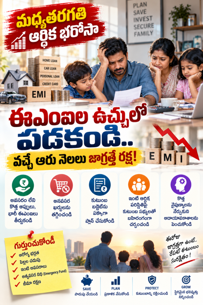 మధ్యతరగతి ఆర్థిక భరోసా: ఈఎంఐల ఉచ్చులో పడకండి.. వచ్చే ఆరు నెలలు జాగ్రత్తే రక్ష!